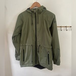 Olive Green Columbia Rain Jacket Shell- Small